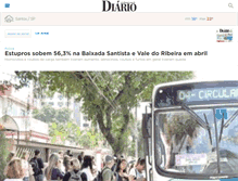 Tablet Screenshot of diariodolitoral.com.br